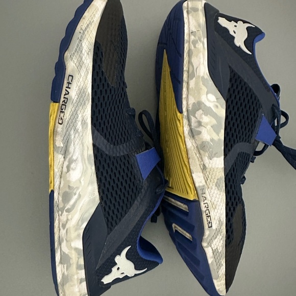 Under Armour Project Rock BSR 2 Shoes Mens 9 1/2 Marble Charged Blue/ pre owned - Picture 4 of 10